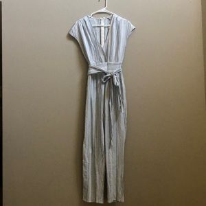 NWT Ecoté blue stripe cap sleeve jumper, size 6